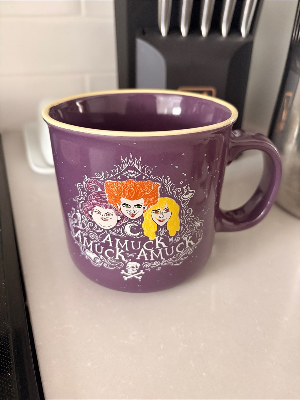 Hocus Pocus 'Amuck Amuck Amuck' Purple Ceramic Mug
